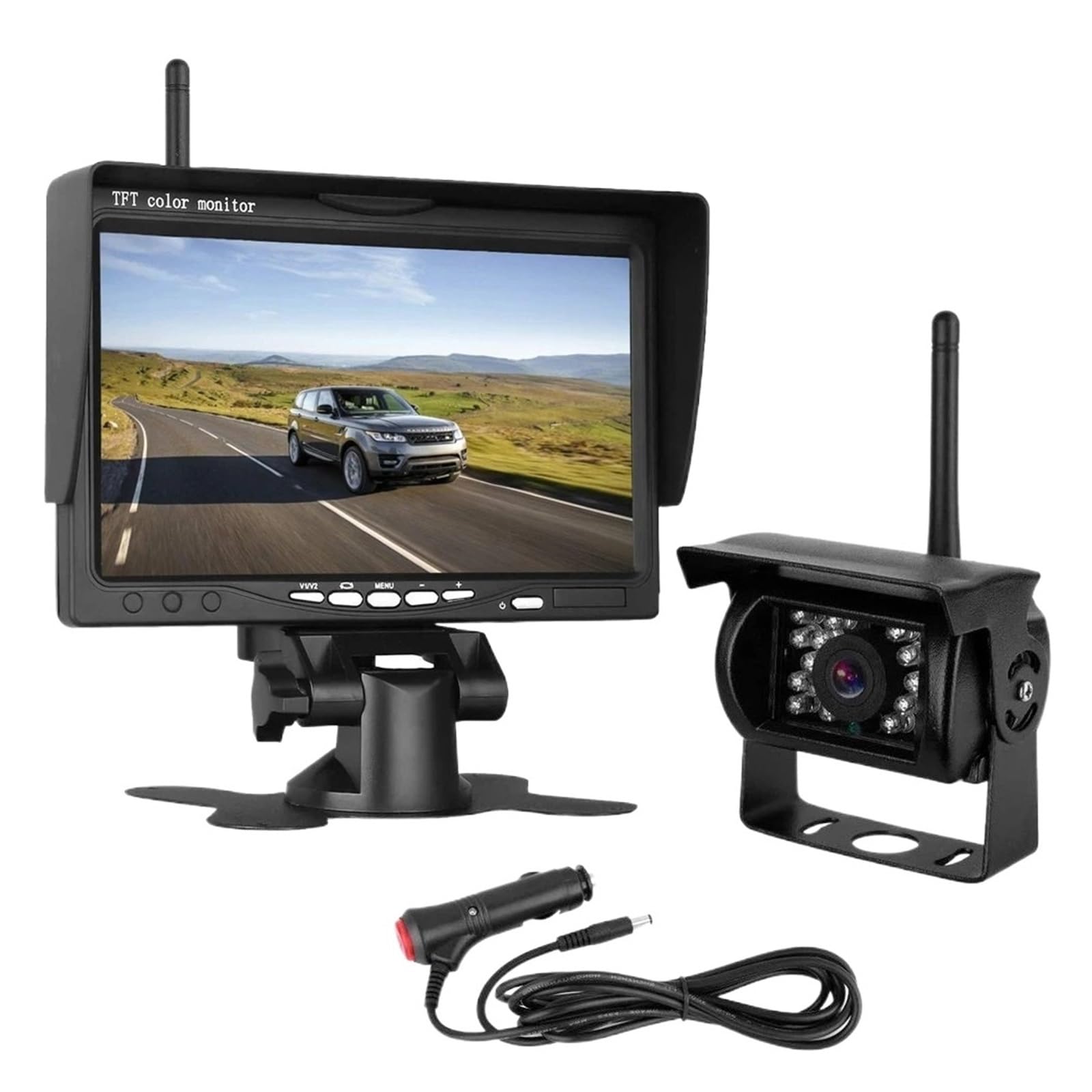 Kamery Cofania Samochodów Monitor Samochodowy 7-calowy Wyświetlacz TFT LCD Bezprzewodowa Kamera Cofania Monitor Do Monitora Z Tyłu Samochodu W Autobusie