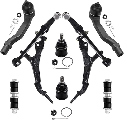 Miniatura 156 de Detroit Axle - Kit de suspensión frontal de 8 piezas para Chevy Aveo Aveo5 Pontiac G3 Wave Wave5 Suzuki Swift+ 2 brazos de control inferiores con