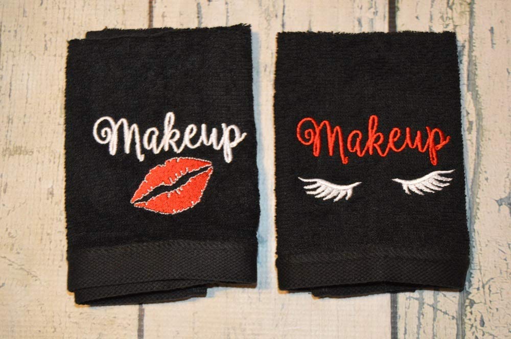 Makeup Removal Washcloth set of 2, Black Cosmetic Wash Cloth