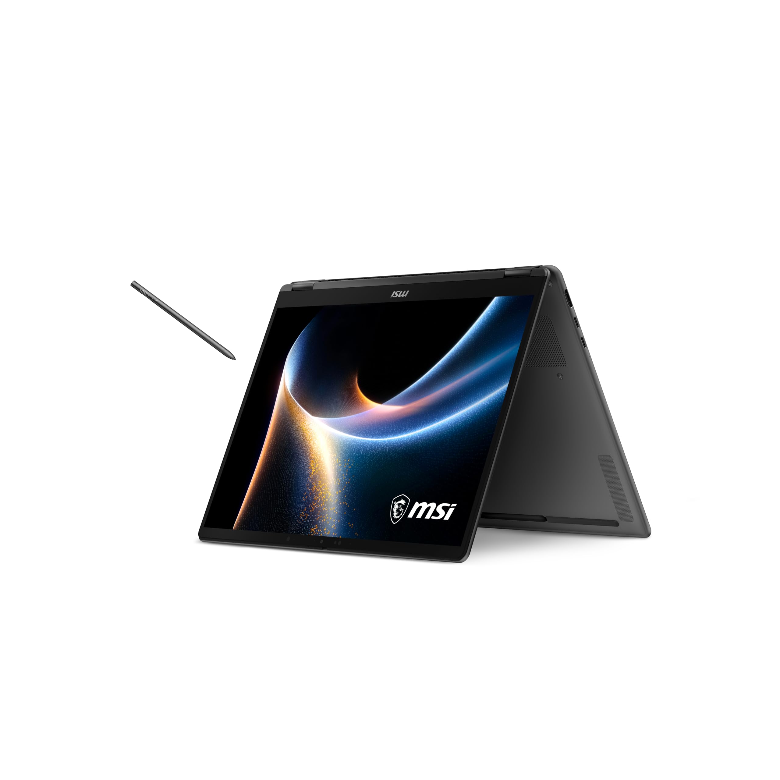 MSI Prestige 14 Flip AI+ D3MTG-​013FR : Intel Core Ultra 9 386H - 32GB LPDDR5 - SSD 2TB - Intel Arc Graphics - 14" Touch Screen (Tactile) Full HD+ OLED 60Hz - Windows 11 Famille