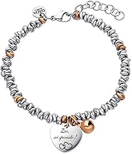 Women's Bracelet Bell and Heart Phrase Love Aunt Bi-Tongue 17+3 cm