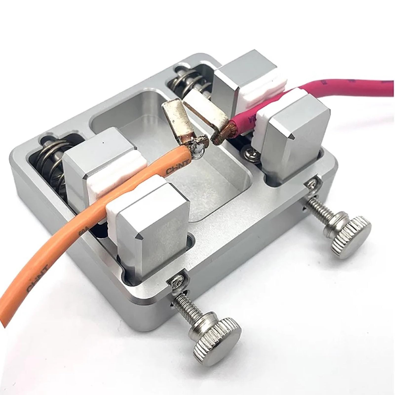 iDili Heat-Resistant Ceramic Soldering Clip - Aluminum Alloy DIY Welding Tool, PCB Wiring Clamp with Wide 11mm Opening