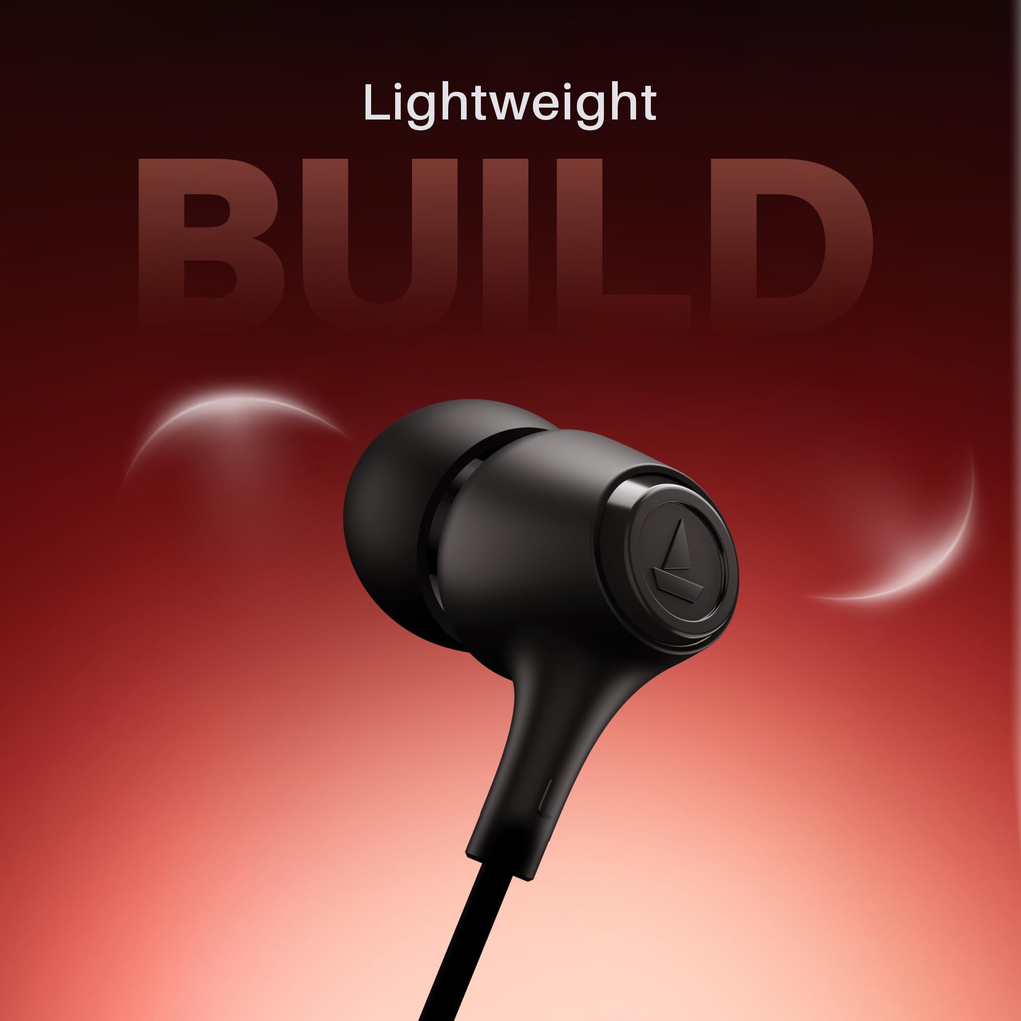 Boat Bassheads 95 Wired in Ear Phones,10Mm Drivers,Signature Sound,in-Line Microphone,Integrated Controls,Snug Fit,Lightweight,Voice Assistant,120Cm Cable & 3.5mm Jack (Active Black) 3