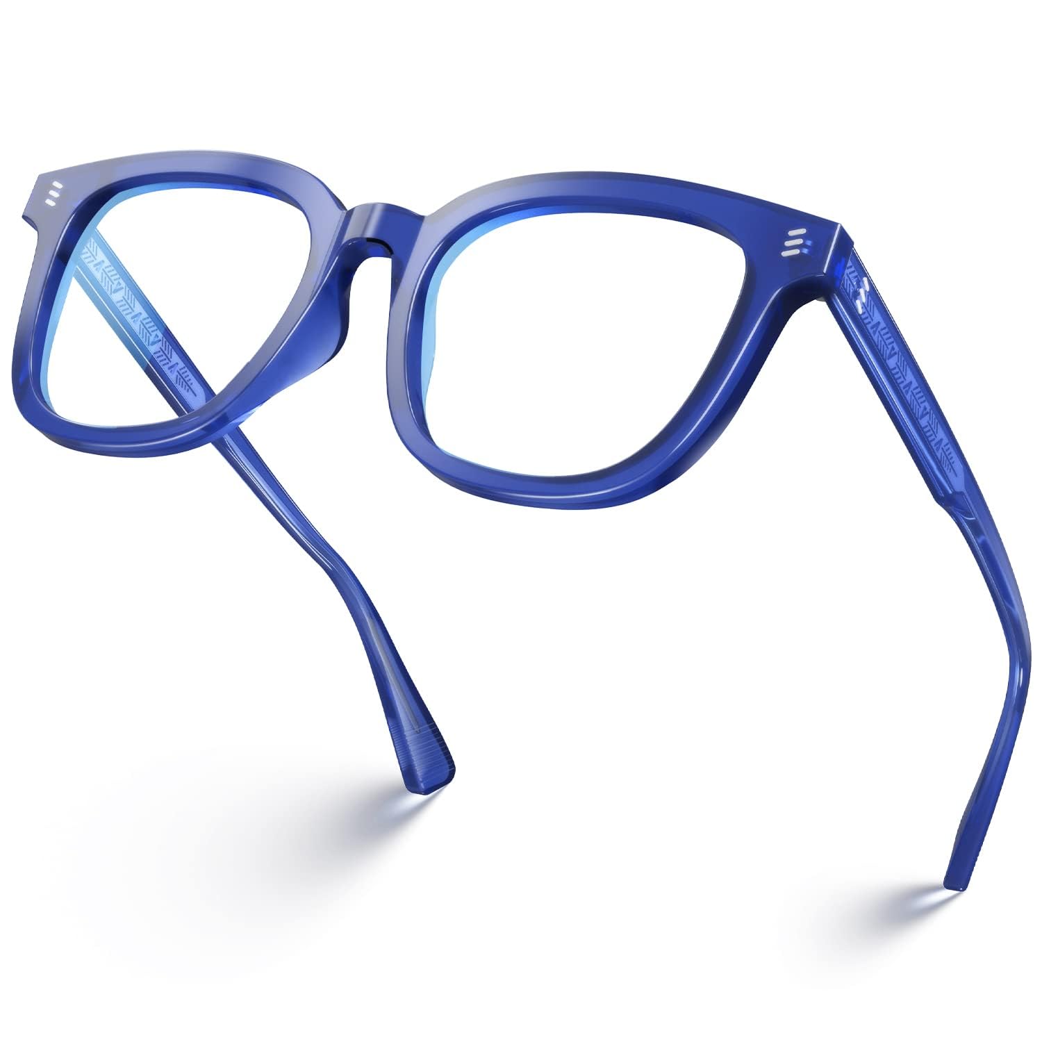 VISOONE Square Blue Light Blocking Glasses TR90 Anti Glare Computer Gaming for Women Men NOE