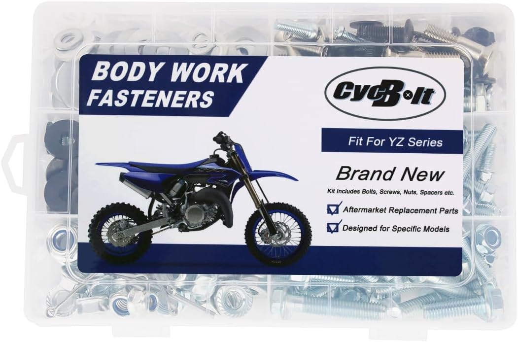 Dirt Bike Body Bolt Set Compatible with YZ250 YZ450F YZ250F YZ450FX YZ400F YZ250X YZ250FX YZ426F YZ65 YZ80 YZ85 YZ125 220 PCS Body Screw Kit Bolts Fastener Kits Accessories