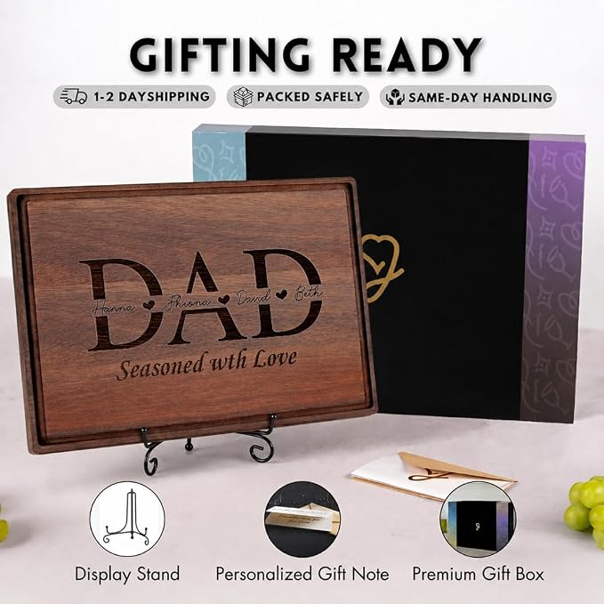 Tabla de cortar rectangular personalizada para papá miniatura 3
