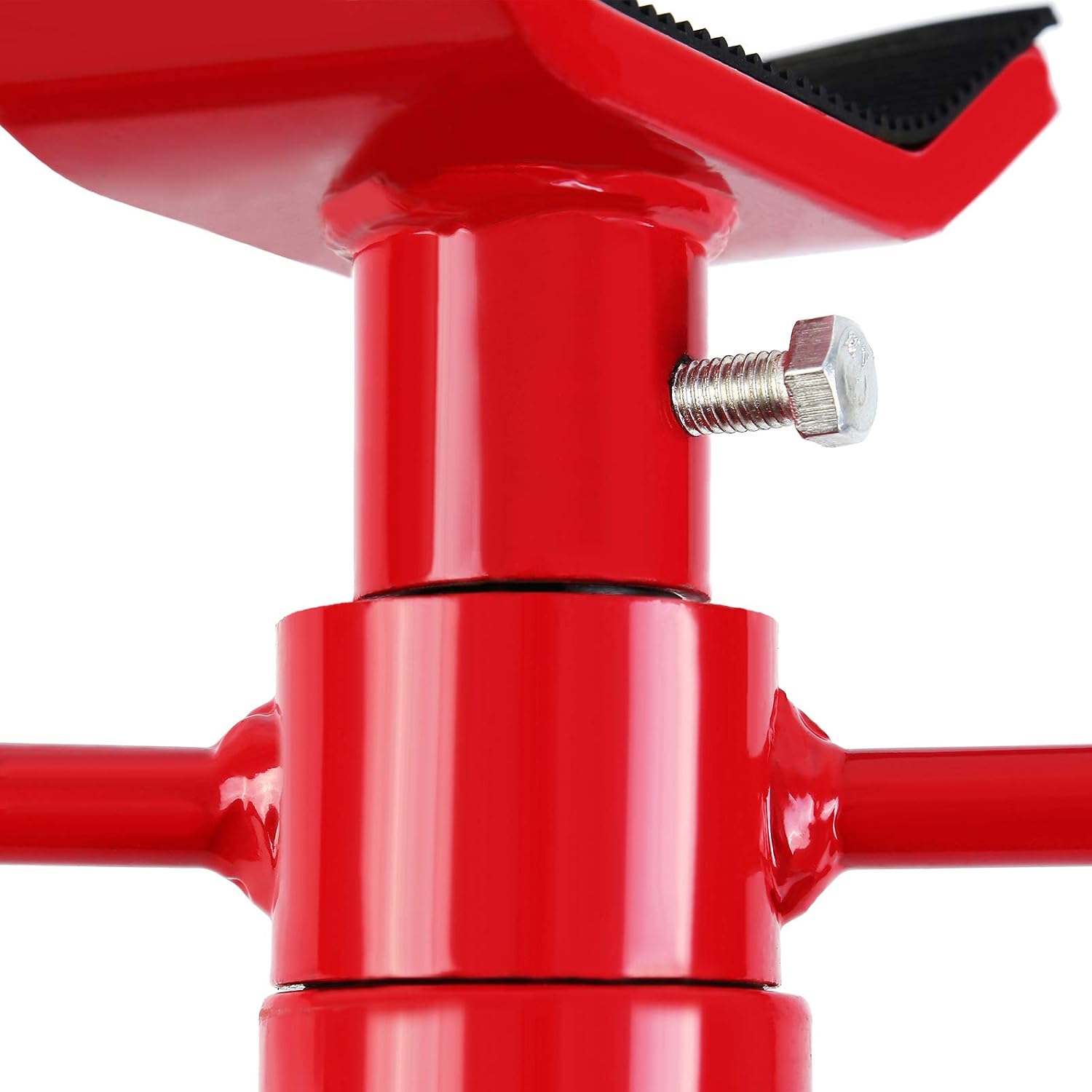 Underhoist Support Stand, 1 Ton Capacity Under Hoist Jack Stand, Lifting from 52" to 75", Bearing Mounted Spin Handle Pole Jack, Self-Locking Threaded Screw, Support Vehicle Components
