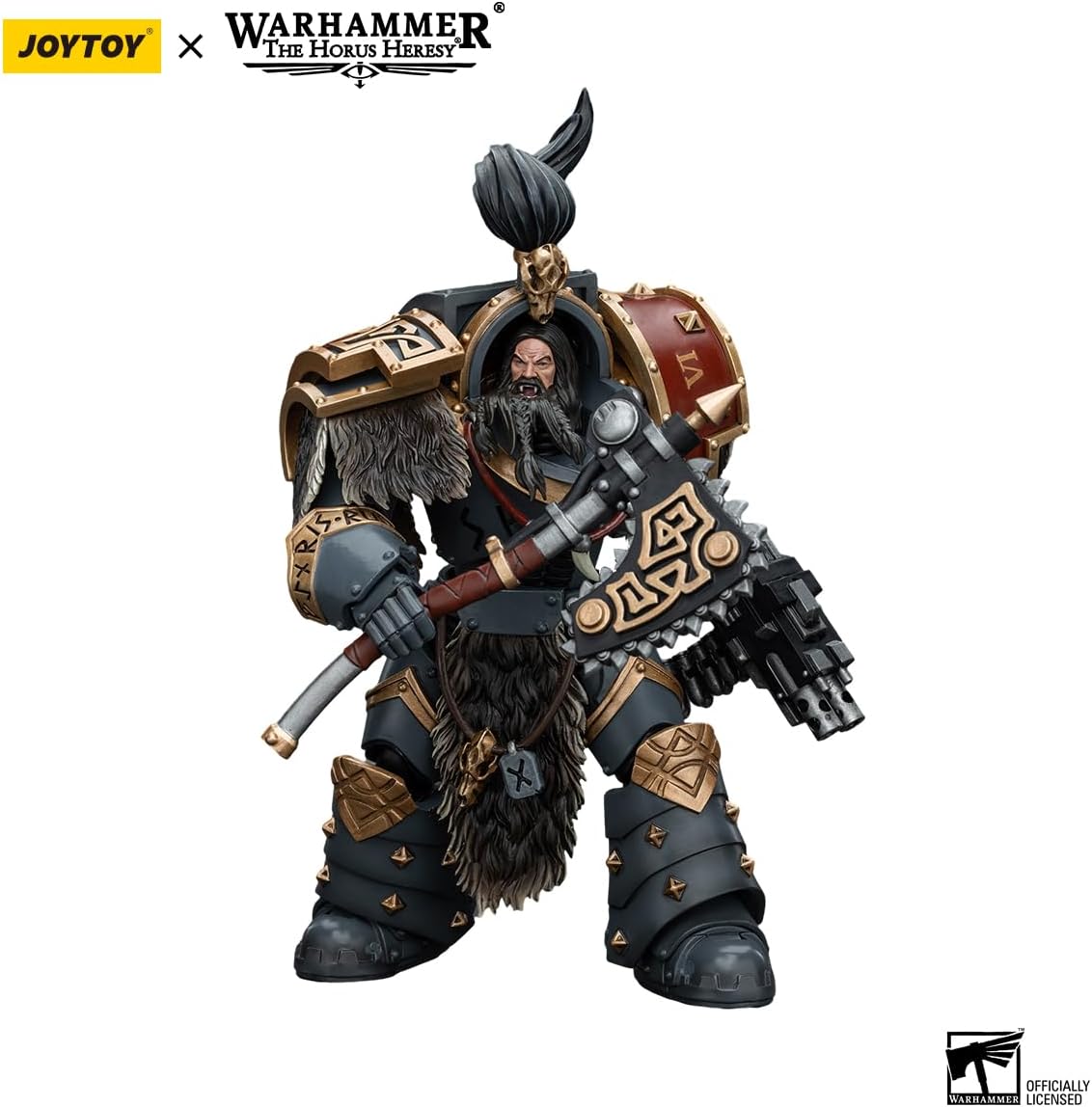 JOYTOY 1/18 Action Figure Warhammer The Horus Heresy Space Wolves Varagyr Wolf Guard Squad Varagyr Terminator 1 Movable Model Collectible Figurine Gifts 5.59inch