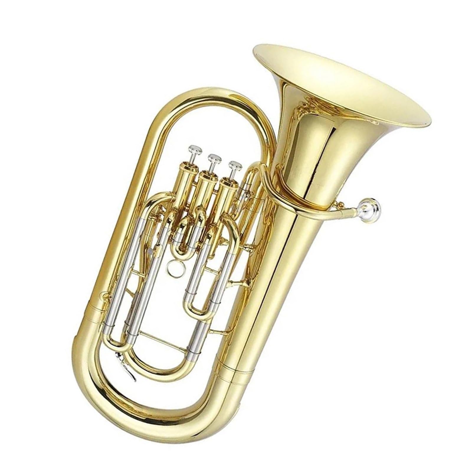 Eufonium Mosiądzu Złoty Lakier Marszowy Euphonium 3 Tłoki Mosiądz Początkujący Instrumenty Muzyczne Profesjonalne Wykonanie