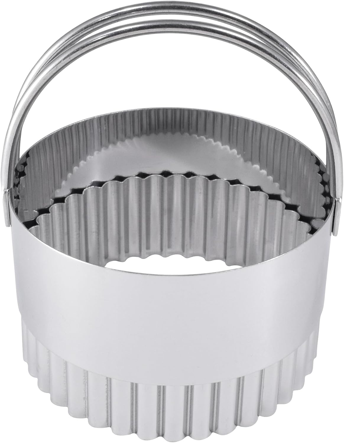R&M International Stainless Steel 2-3/4" Round Fluted Biscuit Cutter with Handle, 1-Piece