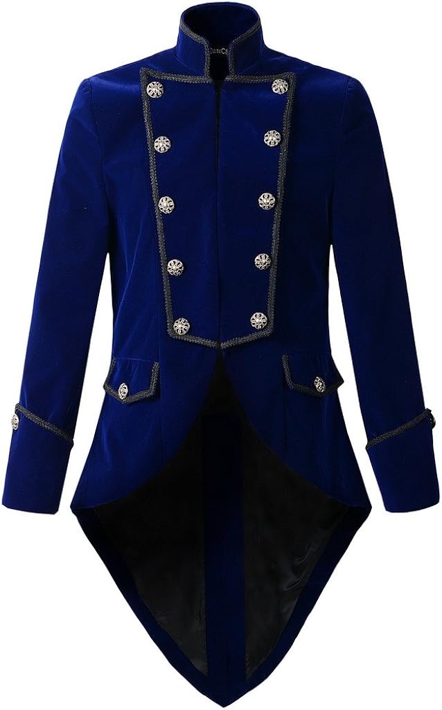DarcChic Mens Steampunk Tailcoat Jacket Velvet Gothic VTG Victorian : Clothing, Shoes & Jewelry