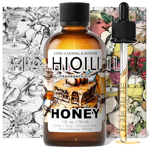 Image of HIQILI Honey Fragrance Oil for Making Candle, Soap, Perfume, Warm Scents for Essential Oil Diffusers, Great for Home, Laundry - 1 Fl Oz