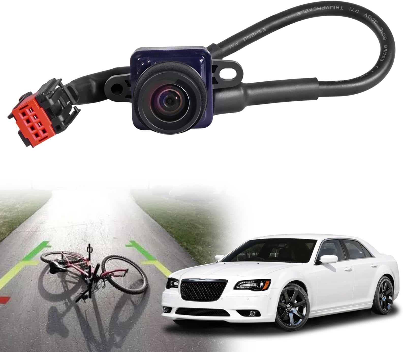 Rear View Back Up Camera Compatible with 2011-2014 Dodge Charger 2011-2014 Chrysler 300 Views Reversing Park Assist Backup Camera Replace # 56054058AH 56054058AD 56054058AE 56054058AF