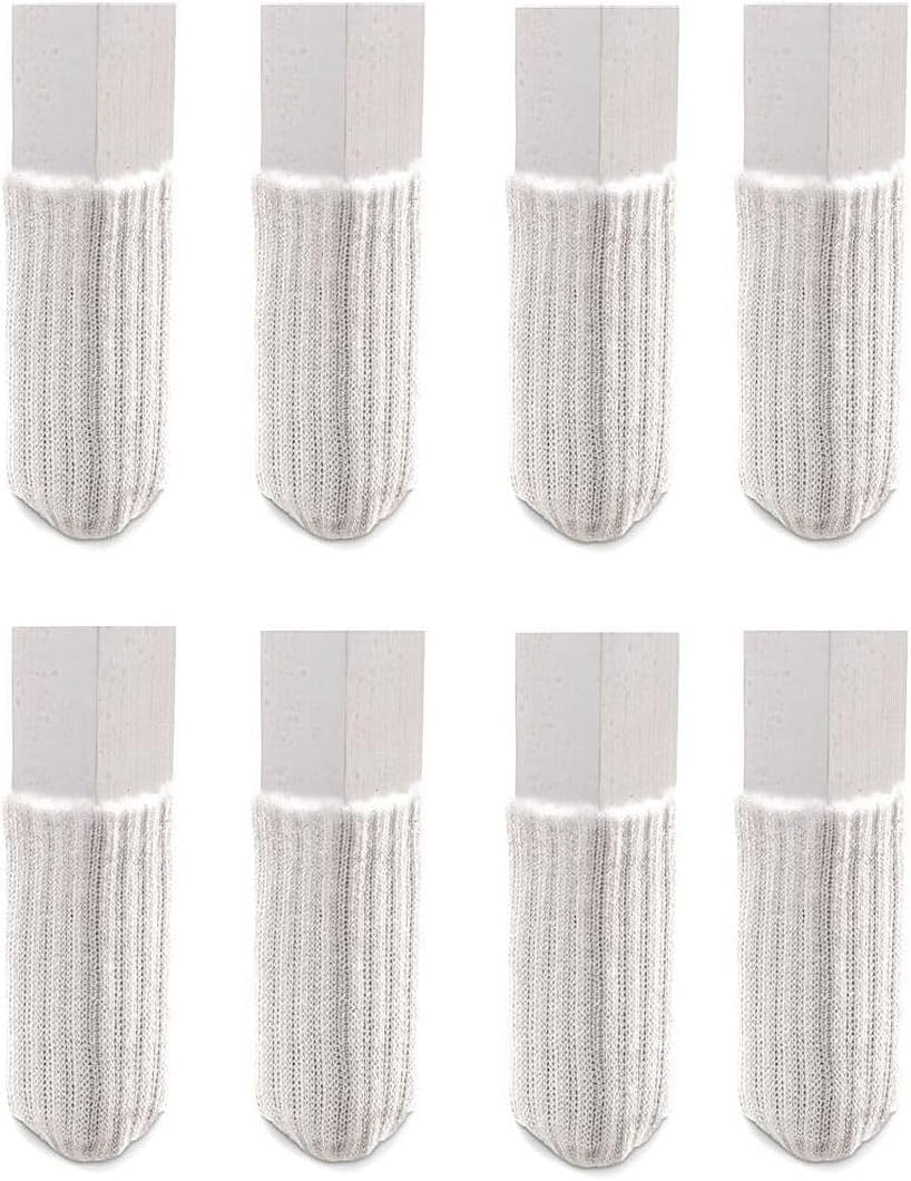 Small/White-NancyProtectz Patented with Grips/Chair Leg Floor Protector. The Original Furniture Sock