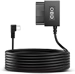 YKT Dash Cam OBD Kit de fil dur, câble d'alimentation de type C de la caméra Dash 11.6-16V à 5V/2.5A avec protection basse tension 24h Moniteur de stationnement/mode Acc pour Dashcam, GPS, Radar (type C) (Plug & Jouer)