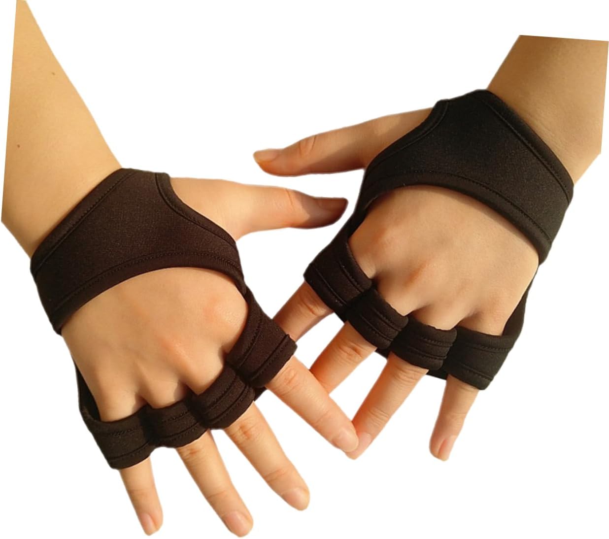 Non Slip Padded Gym Gloves with Wrist Strap Silicone Grip Half Finger Workout Gloves for Men and Women Breathable Weightlifting Hand Protection Black XL