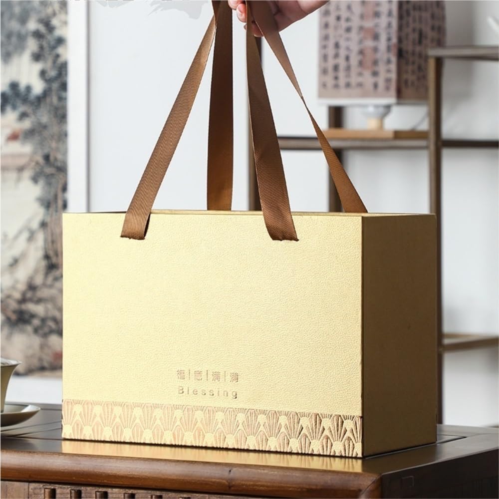 Teeservice Bulk Tee Vorratsbehälter Dosen Weißblechdosen Lebensmitteldosen Versiegelte Dosen Retro Chinesisches Tee-Set Doppeldosen Geschenkbox Set Tee Vorratsglas (B)