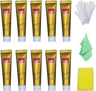 2022 New Metal Polishing Paste, Fixini All Metal Polish Cream,Ultimate Metal Polish Cream, Kitchen Household Pot Rust Remover,Stainless Steel Cleaning Paste for Aluminum/Gold/Jewelry (10Pcs)
