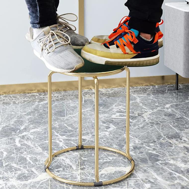 Tabourets empilables dorés de 45 cm pour salon et coiffeuse - 7