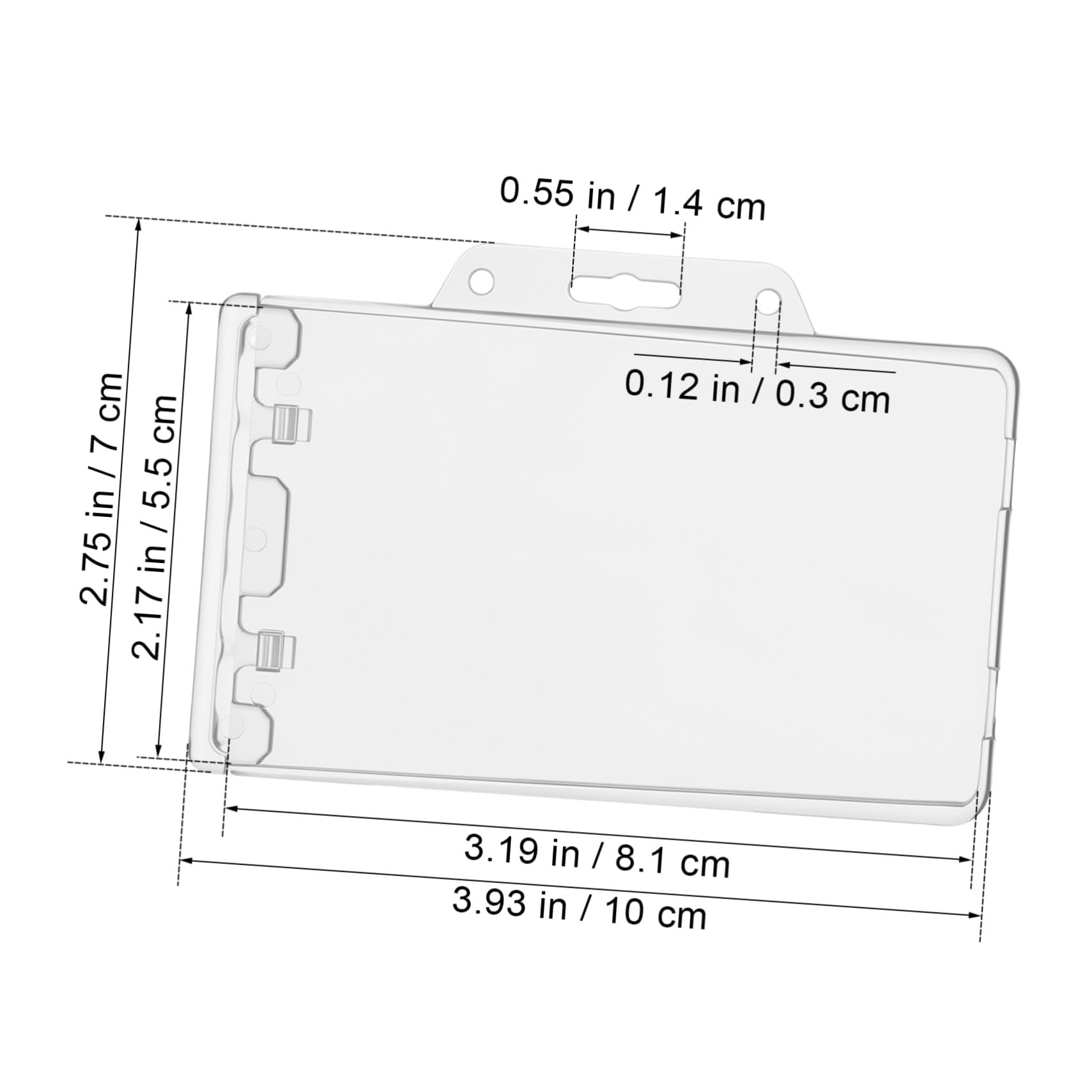 DOITOOL 5 Sätze Ausweishüllen Horizontal Transparente Kartenhalter Aus Dickem Vielseitig Einsetzbar Für Namensschilder Ausweise Und Karten Mit Frosted Oberfläche Für Einen 4 Stücke * 5