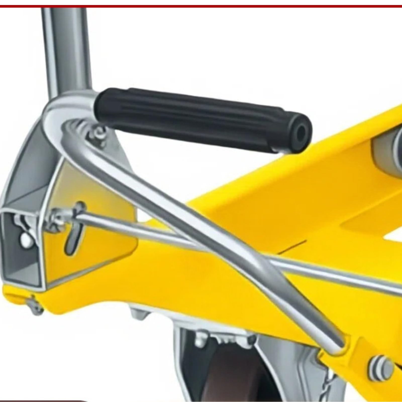 Hydrauliczny wózek podnośnikowy z poduszką antypoślizgową i 4 kołami do przenoszenia materiałów i transportu (150 kg 1,26 m)