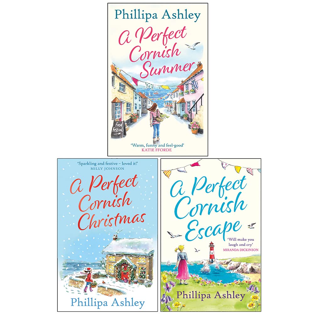 Phillipa Ashley Porthmellow Harbour Series Collection 3 Books Set (A Perfect Cornish Summer, A Perfect Cornish Christmas, A Perfect Cornish Escape)