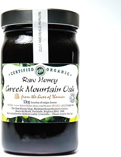 Thomas' ROHER HONIG AUS GRIECHISCHER BERGEICHE | Getestet Aktiv 20,5+ | Antibakterieller Berghonig | Dick & Unpasteurisier...