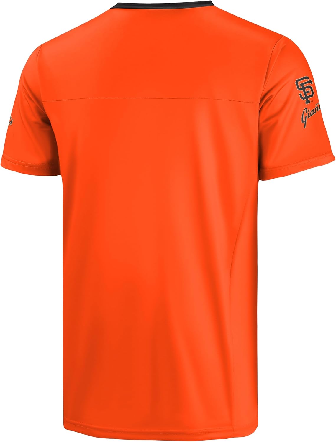 FOCO MLB Men's Officially Licensed Primary Logo Wordmark Ballpark Team Color Baseball Performance V-Neck Top
