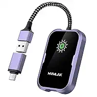 AIR360 Wireless CarPlay Adapter for iPhone, Bluetooth 5.4, WiFi 6.0, Metal Shell, Plug and Play, No Delay, Stable Connection, Fit for Cars with Built-in Wired CarPlay