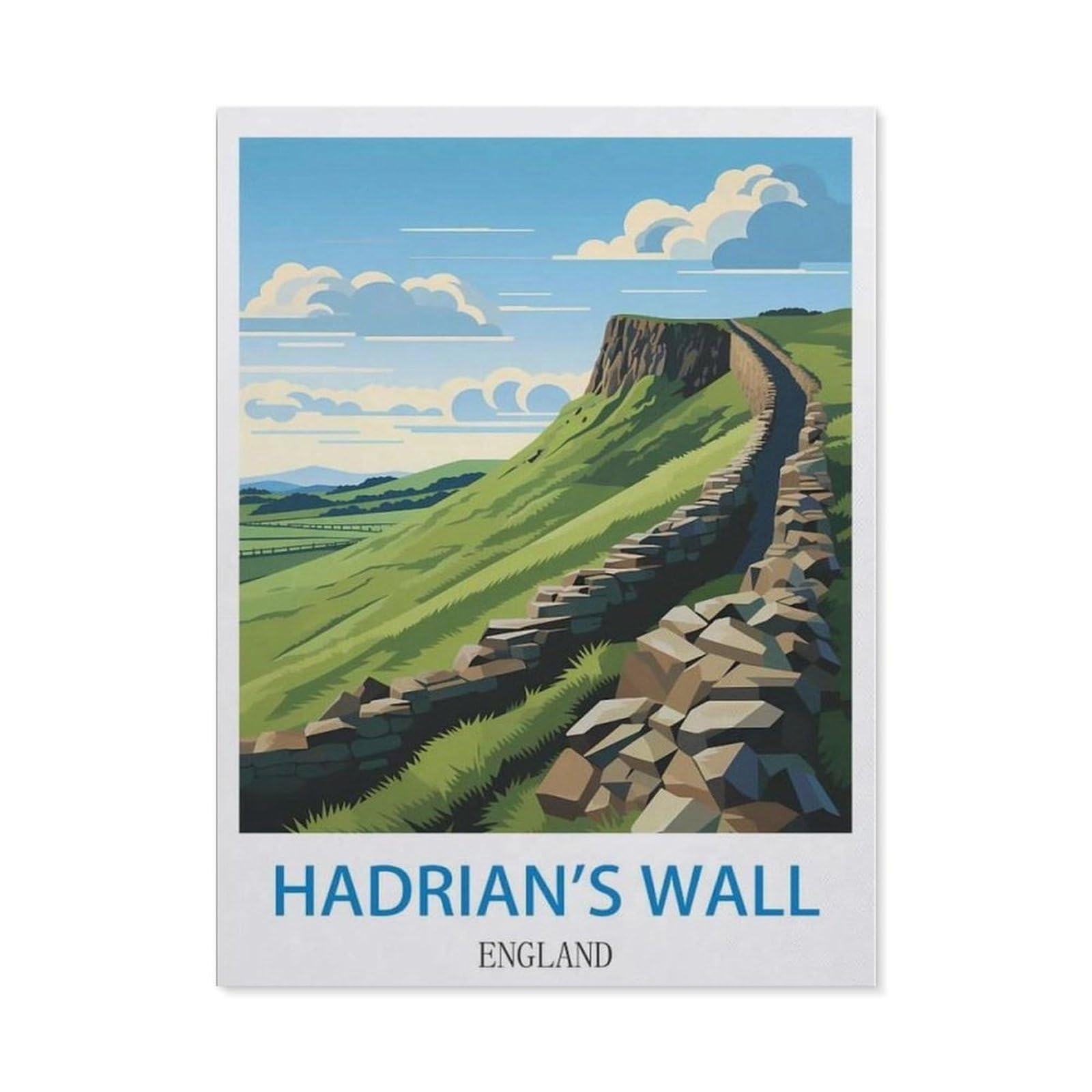 BEAYODKP 5D DIY Diamond Painting kit，Hadrian's Wall England（40 x 50 cm）