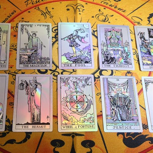 Baraja de Tarot 78 Cartas con Purpurina para Principiantes