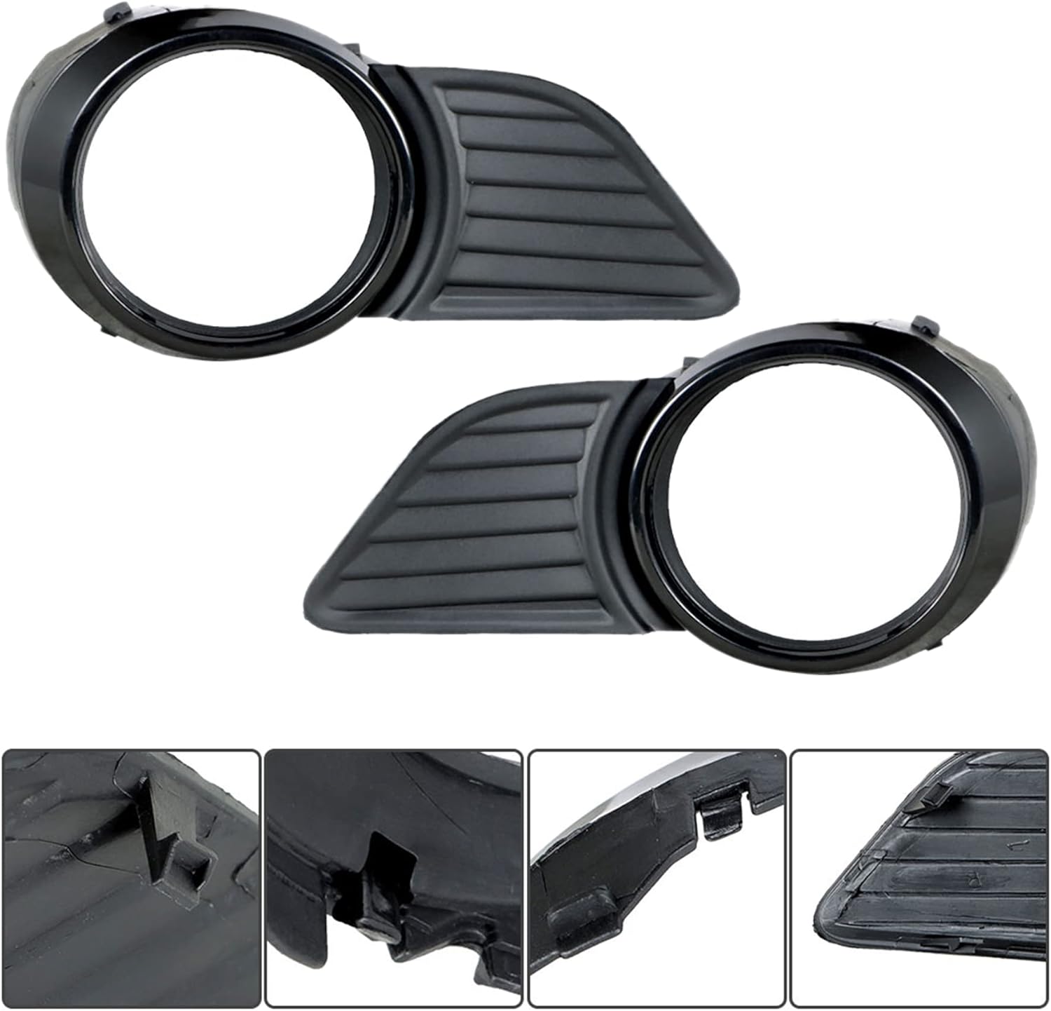 munirater 1 Pair of Clear Lens Fog Light Assembly with Bulbs & Wiring Harness & Switch Replacement for Sienna 2011-2017