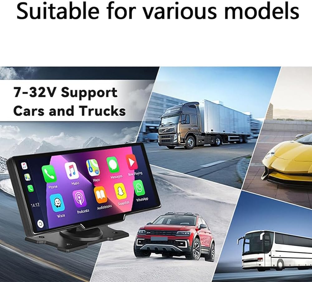 Tablet Pro Max 2025 10 3-дюймовый автомобильный планшет с HD-разрешением беспроводной двойной камерой 2K 4K и камерой заднего вида 1080p Android-ресивер с сенсорным экраном GPS-навигацией и голосовым управлением