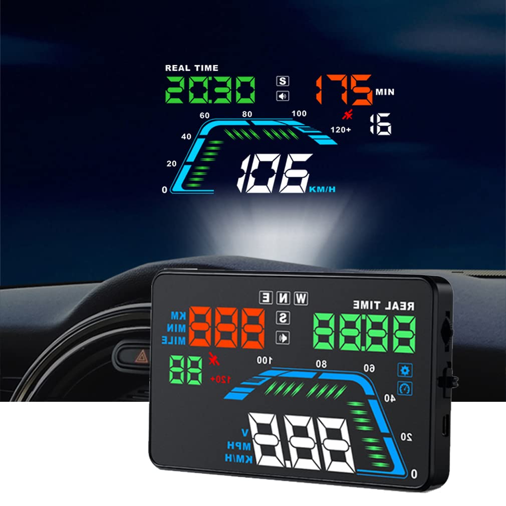 XRC TECH Najnowszy Q7 wyświetlacz HUD Head Up GPS prędkościomierze akcesoria samochodowe wyświetlacz przedniej szyby połączony z zapalniczką