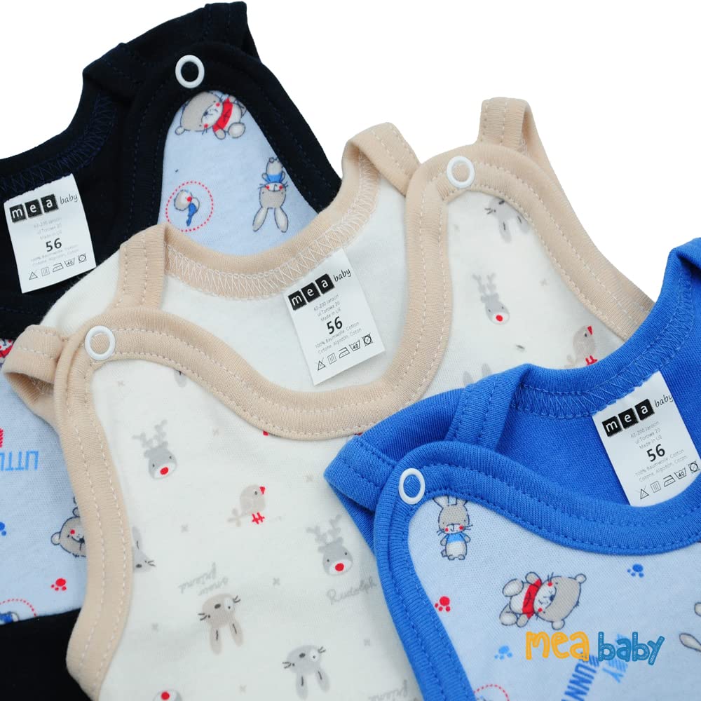 MEA BABY Pelele unisex de algodón, 5 unidades, diseño estampado