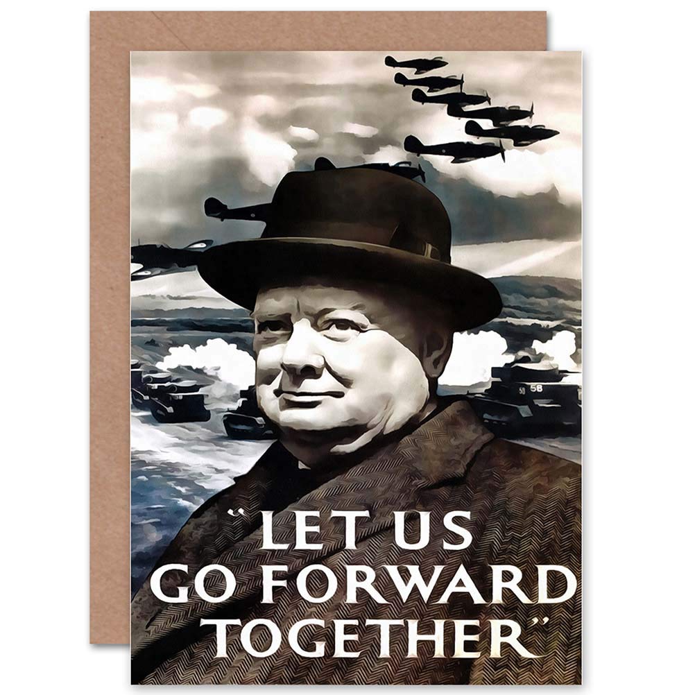 Wee Blue Coo Single Card War Churchill Winston Military Victory Uk Britain Ww2 Greetings Card