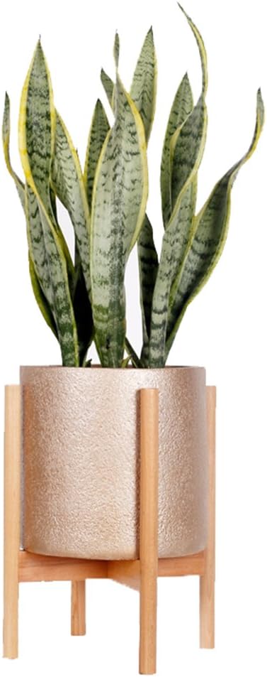 Plant Stands Indoor, Mid Century Modern Plant Wood Indoor Flower Pot Holder Fits Max 8" Pots(Plant and Pot NOT Included) (Medium (Fits max 8" pots), Nature)
