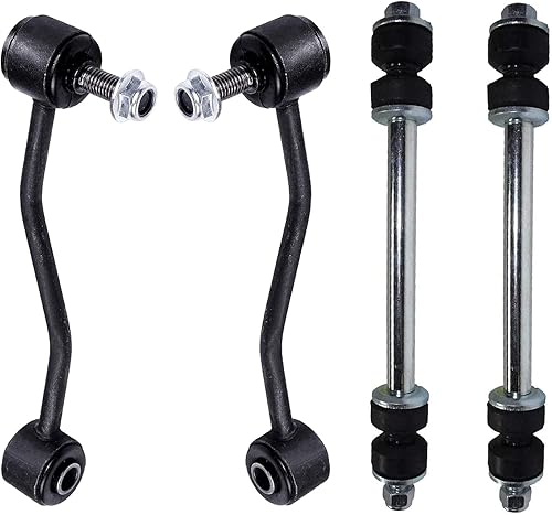 Miniatura 102 de Detroit Axle - 4 barras estabilizadoras para Jeep Grand Cherokee Commander 2005-2010 2006 2007 2008 2009 de repuesto delantero y trasero