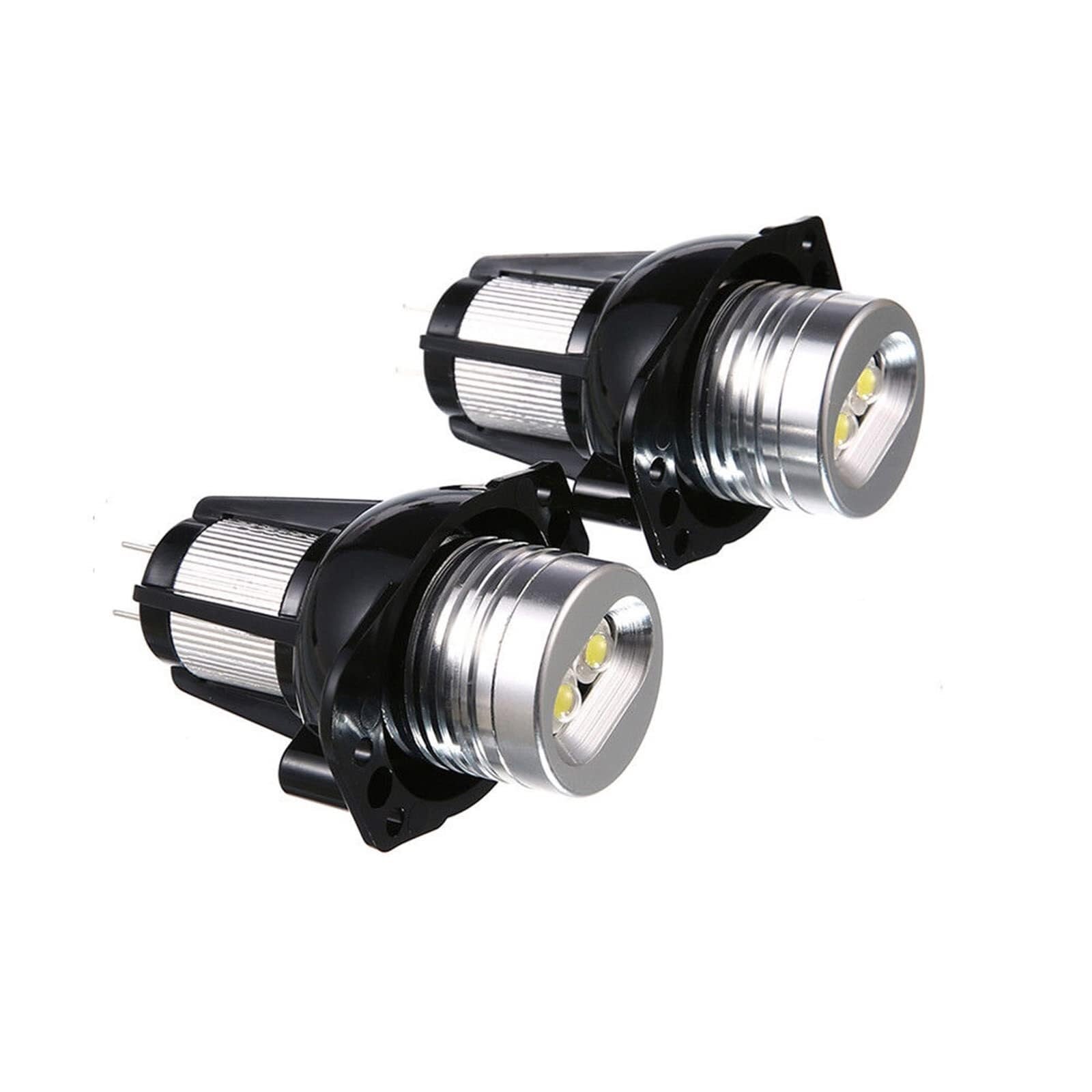 Angel Eyes,Luci Posizione Led Angel Eye Halo Ring Marker Side Light 2x 10W Ricambio Adatto for BMW Serie 3 2006 2007 2008 E90 E91 Pre-Facelift(Yellow/Amber Light)