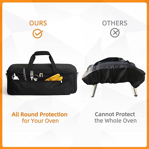 Miniatura 2 de NOELIFE Bolsa para Ooni Koda 12, funda de transporte portátil con bolsillos para accesorios de horno de pizza Ooni, bolsa de transporte acolchada