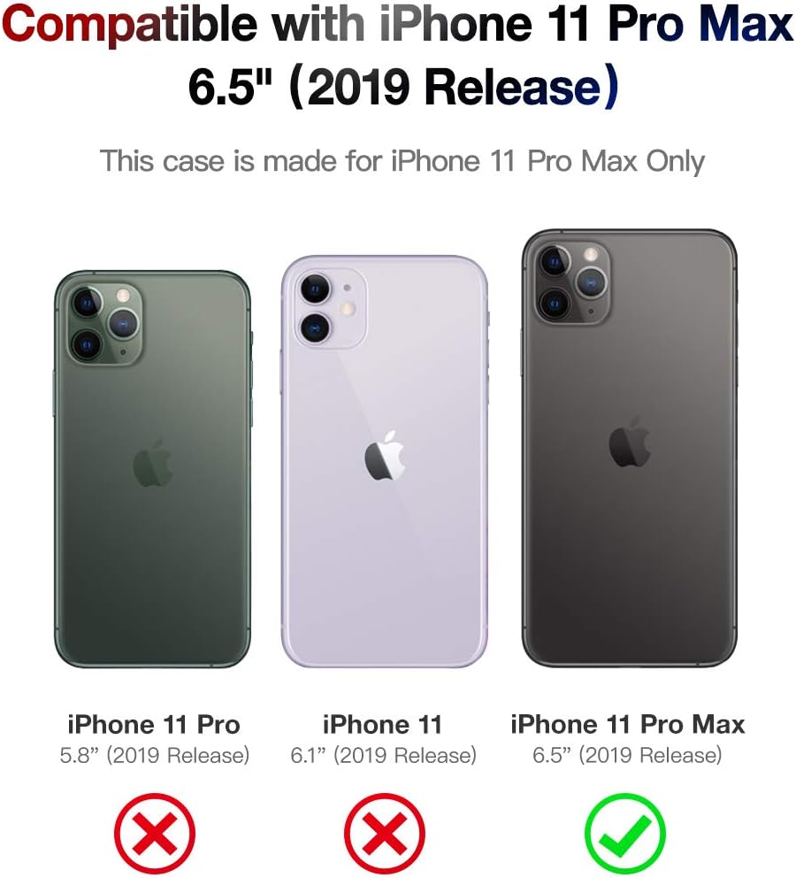 MOBOSI Vanguard Armor Designed for iPhone 11 Pro Max Case, Rugged Cell Phone Cases, Heavy Duty Military Grade Shockproof Drop Protection Cover for iPhone 11 Pro Max 6.5 Inch 2019, Navy Blue