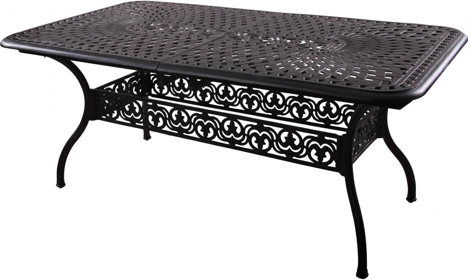 Darlee Series 60 Cast Aluminum Patio Extension Dining Table - Antique Bronze