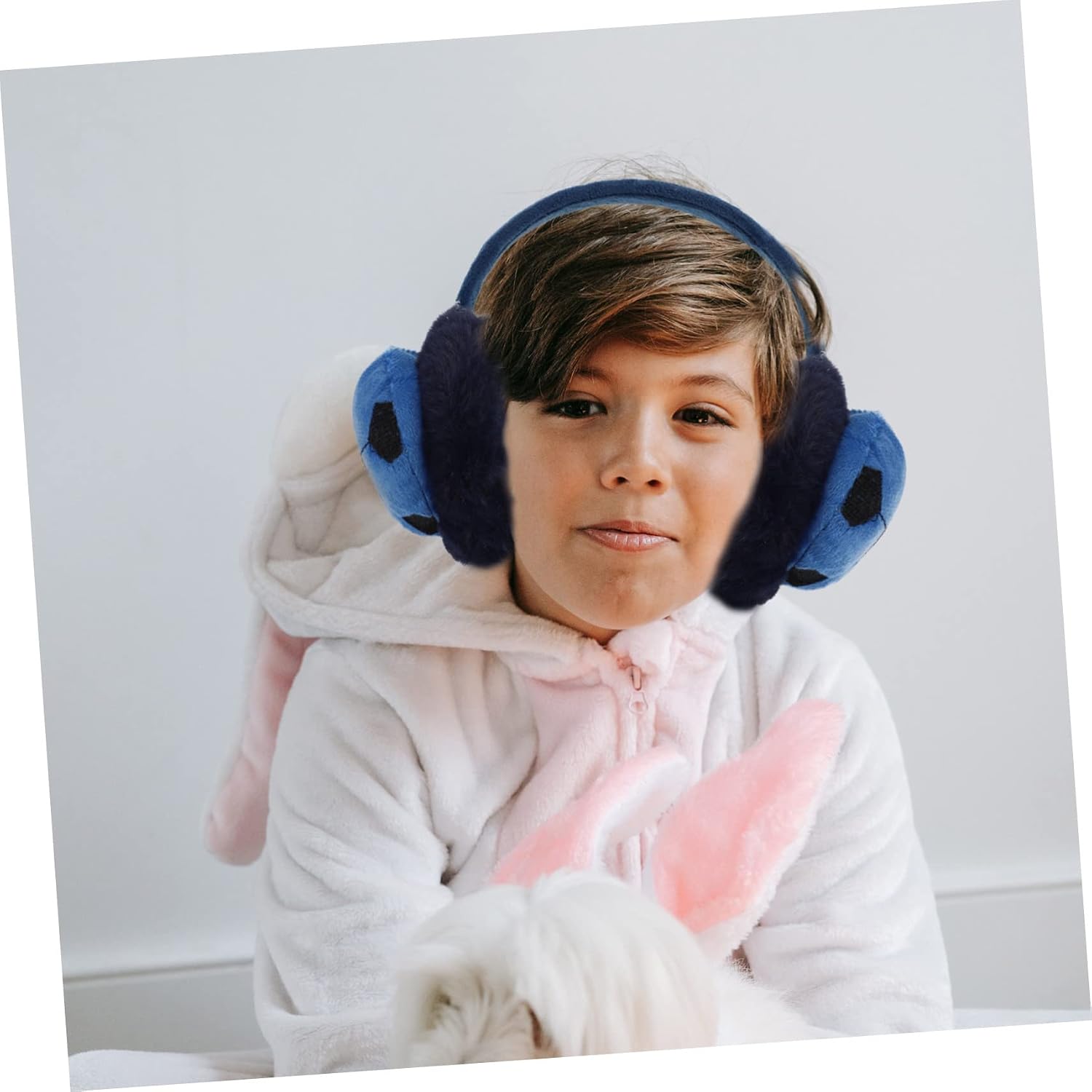 Boys Winter Ear Muffs Soccer Shape Earmuff Warm Earshield Cute Cartoon Design Lightweight Cold Weather Protection for Outdoor Activities