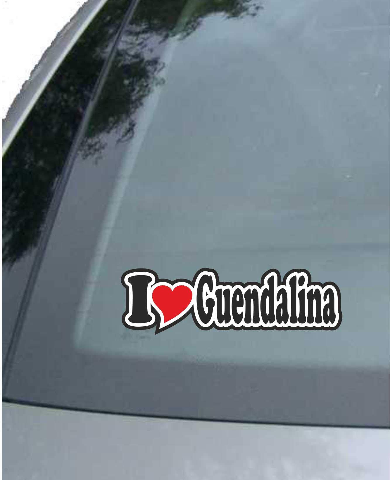 Adesivo Auto I Love Gin – Cuore Rosso – 15 Cm – Pellicola Resistente UV Per Vetro