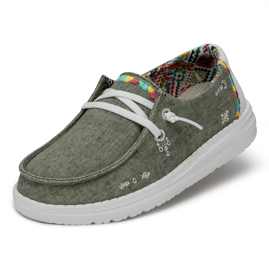 Hey Dude Wendy Youth Boho Moc Toe Shoes Mujer