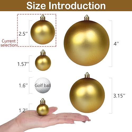 Miniatura 4 de Emopeak - 24 bolas para árbol de Navidad, adornos para árbol de Navidad de 2.36 pulgadas, irrompibles, bolas colgantes para decoración de fiestas,