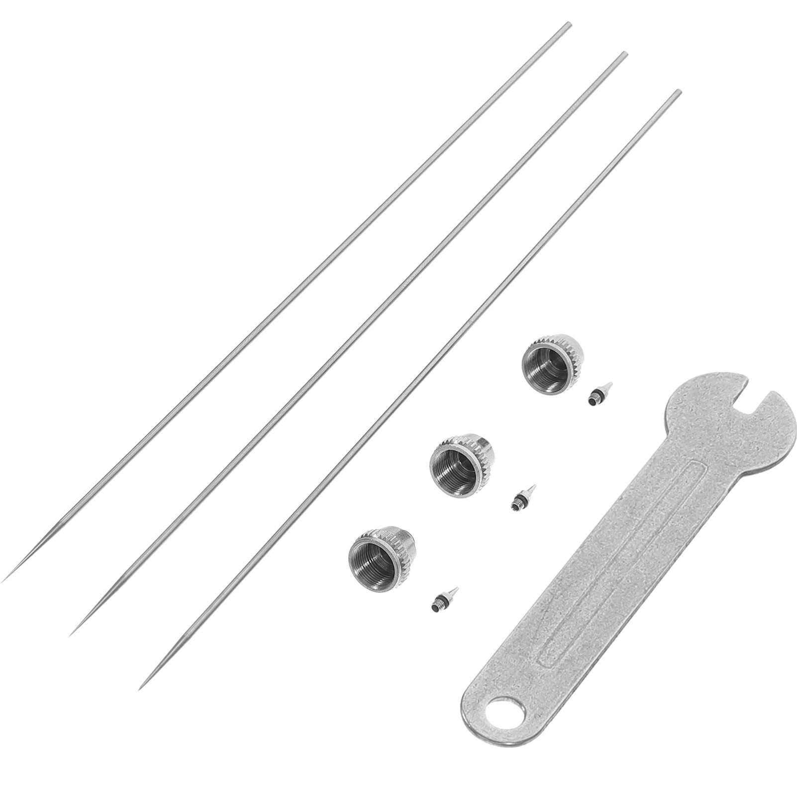 Lurrose 3 Set di Ugelli di Ricambio per Aerografo Ugello E Cappuccio per Ago per Spruzzatore Aerografo