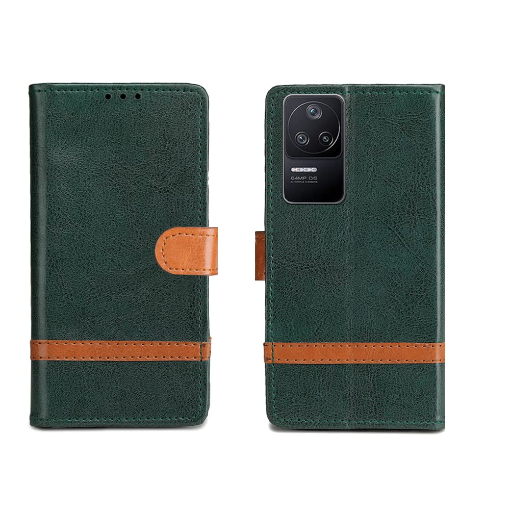 Inktree Poco F4 5G Flip Case | Premium Leather Finish Flip Cover |Complete Protection Flip Cover for Poco F4 5G - Green Stripe (B0BBXX6MCP) Amazon Price History, Amazon Price Tracker
