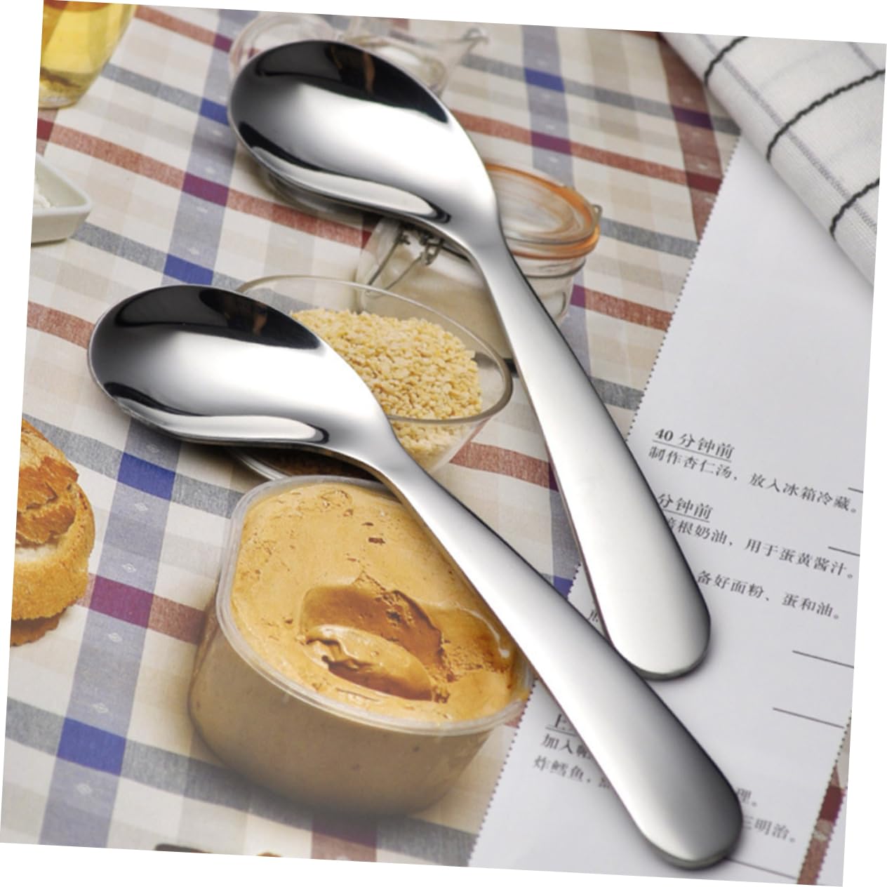 5 Series Codo Cuchara Tenedor Cucharón Cubiertos Para Discapacitados Para Adultos Anciano Forma Discapacidad Largo Pequeño Fácil Acero Inoxidable Plata 2 Piezas X 5