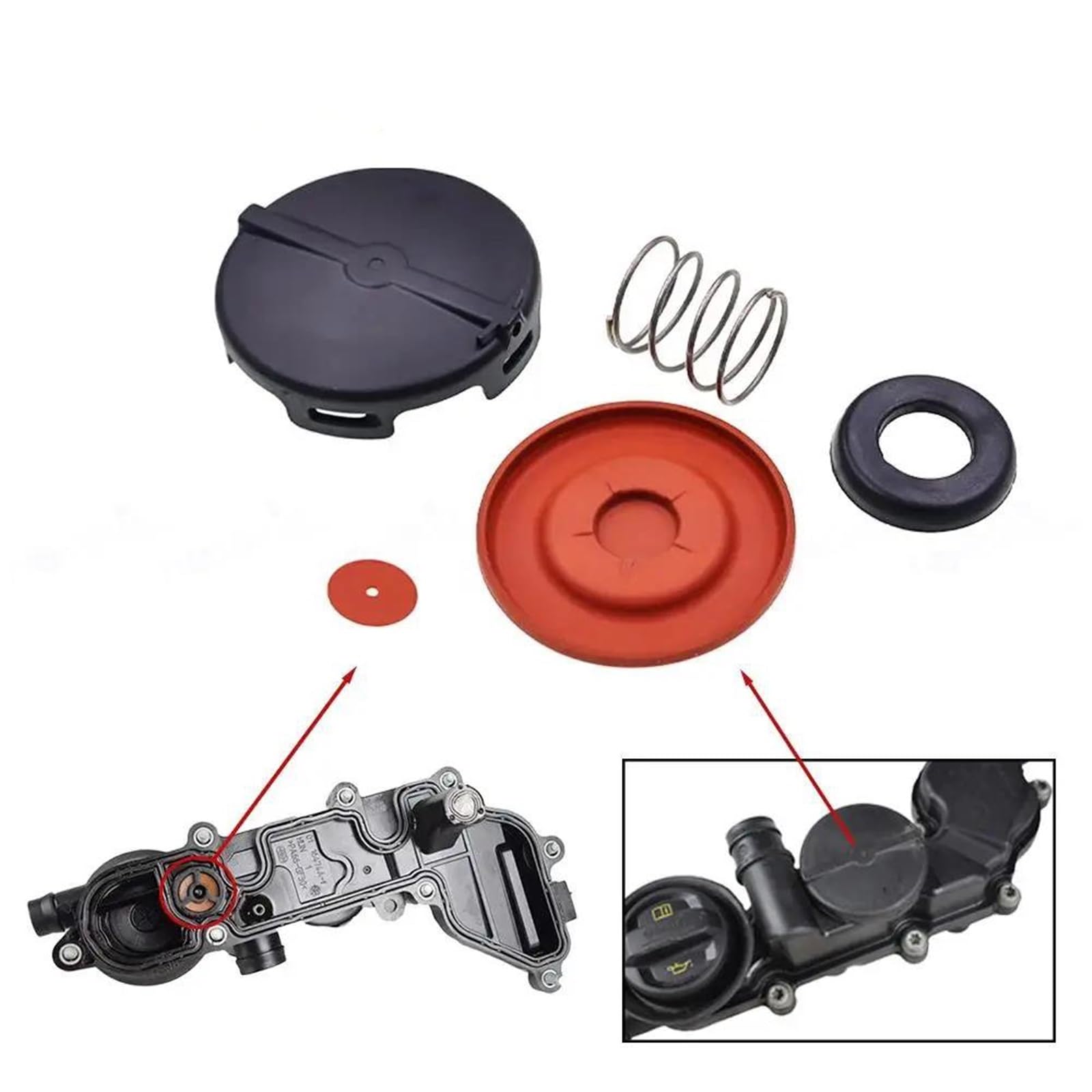 Coperchio valvola auto 05E103495 Coperchio Della Membrana Del Separatore Olio Per A3 Q3 1.5 05E103495J 05E103495T 5E103495AH Punterie Valvola Motore